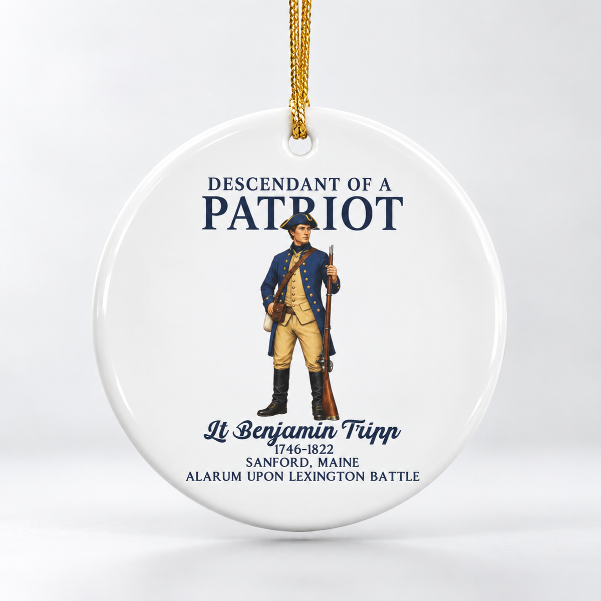 Personalized Descendant of a Patriot - Patriotic USA Decor