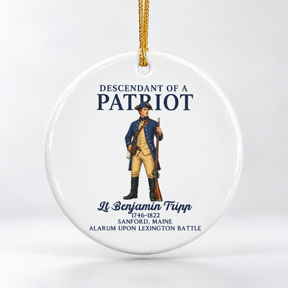 Personalized Descendant of a Patriot - Patriotic USA Decor