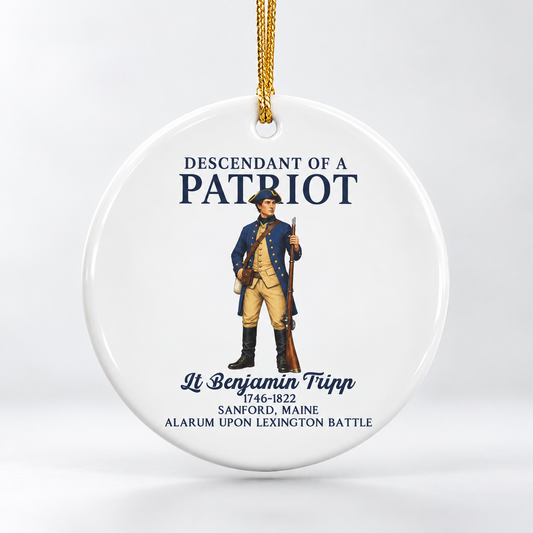 Personalized Descendant of a Patriot - Patriotic USA Decor