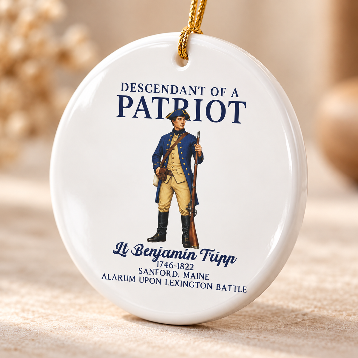 Personalized Descendant of a Patriot - Patriotic USA Decor
