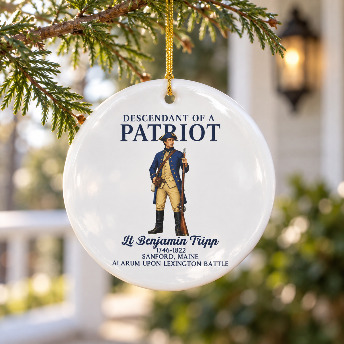 Personalized Descendant of a Patriot - Patriotic USA Decor