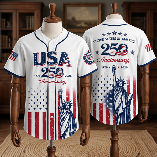 Patriotic Statue of Liberty 1776–2026 - USA 250th Anniversary Baseball Jersey Unisex Shirt