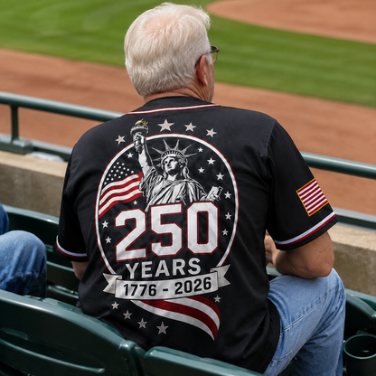 Statue of Liberty 250 Years - USA 250th Anniversary Baseball Jersey