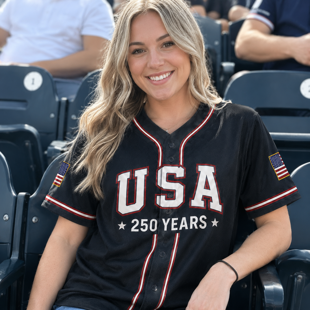 Statue of Liberty 250 Years - USA 250th Anniversary Baseball Jersey