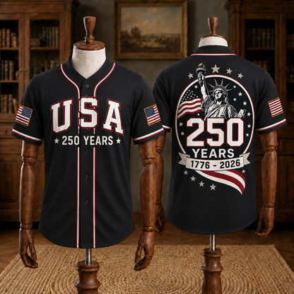 Statue of Liberty 250 Years - USA 250th Anniversary Baseball Jersey