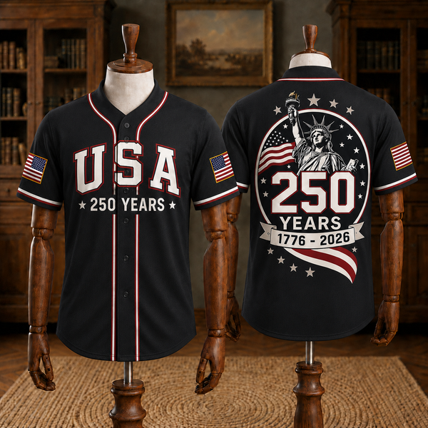 Statue of Liberty 250 Years - USA 250th Anniversary Baseball Jersey