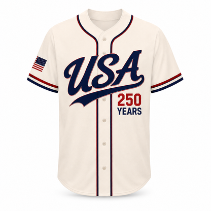 Statue of Liberty 250 Years - USA 250th Anniversary Baseball Jersey