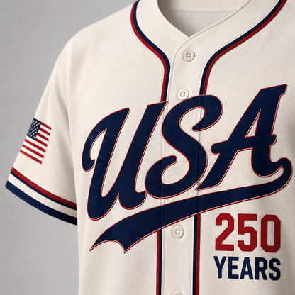 USA 250 Years 1776–2026 - USA 250th Anniversary Baseball Jersey