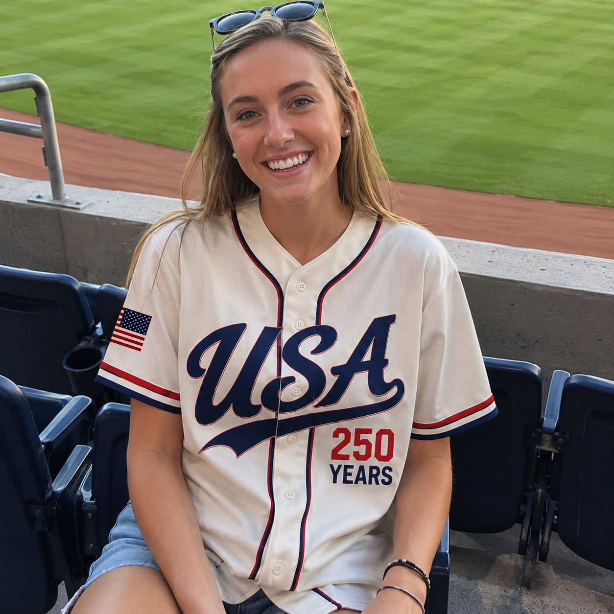 USA 250 Years 1776–2026 - USA 250th Anniversary Baseball Jersey