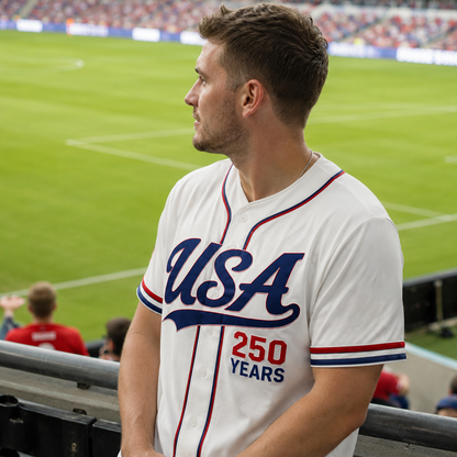 USA 250 Years 1776–2026 - USA 250th Anniversary Baseball Jersey
