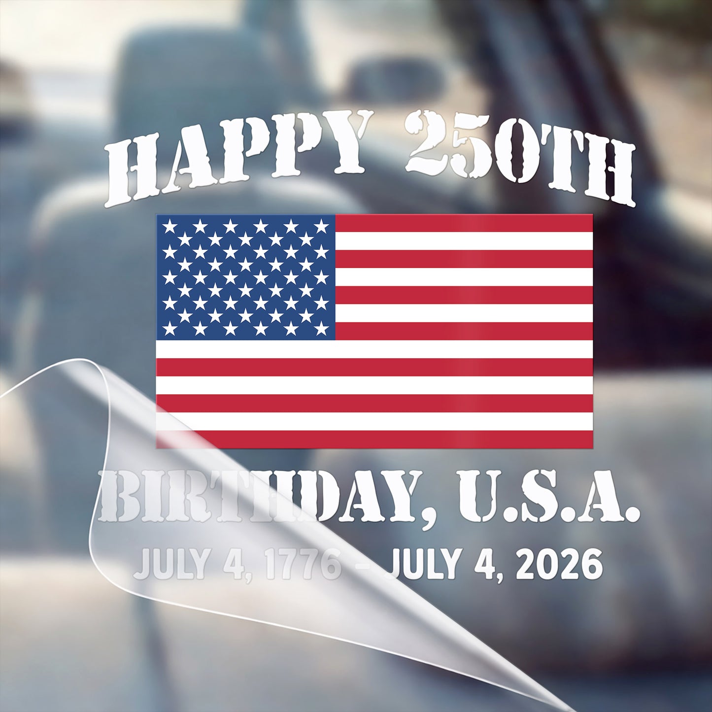🔥 LIMITED TIME OFFER - Happy Birthday American Flag High Quality UV DTF 3D Decal