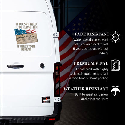 🔥 LIMITED TIME OFFER - We the People 250th Anniversary USA High Quality UV DTF 3D Decal
