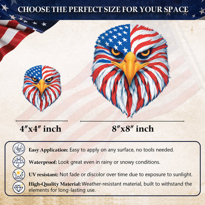 🔥 LIMITED TIME OFFER - American Eagle with Flag High Quality UV DTF 3D Decal