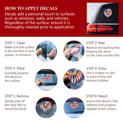 🔥 LIMITED TIME OFFER - American Eagle with Flag High Quality UV DTF 3D Decal