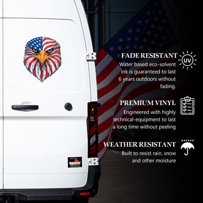 🔥 LIMITED TIME OFFER - American Eagle with Flag High Quality UV DTF 3D Decal