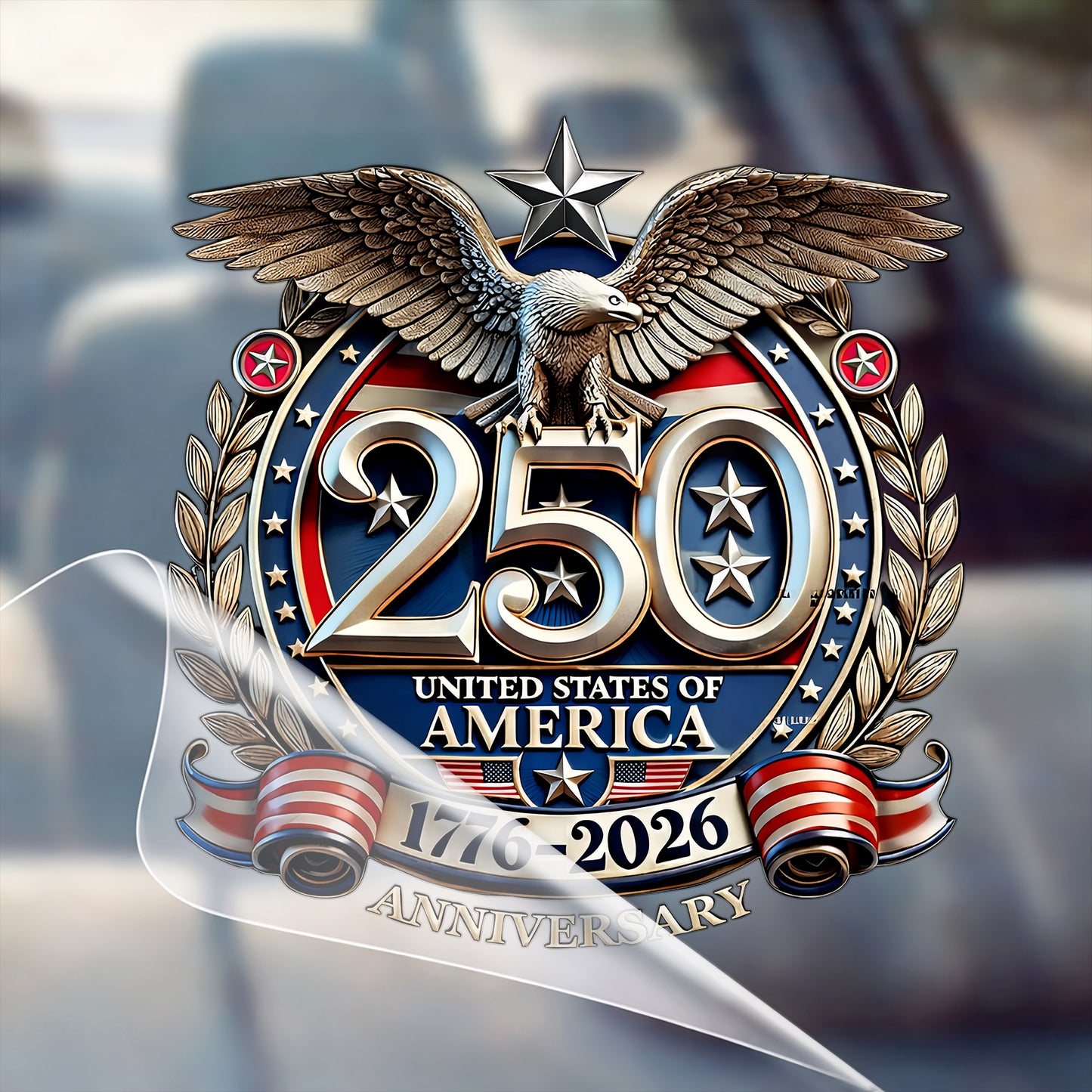 🔥 LIMITED TIME OFFER - God Bless America 250th Anniversary High Quality UV DTF 3D Decal