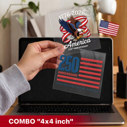 🔥 LIMITED TIME OFFER - God Bless America 250th Anniversary High Quality UV DTF 3D Decal