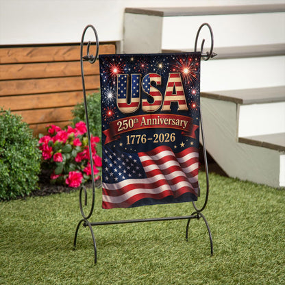 USA 250th Anniversary Garden Flag – Patriotic American Flag 1776-2026 Outdoor Decor