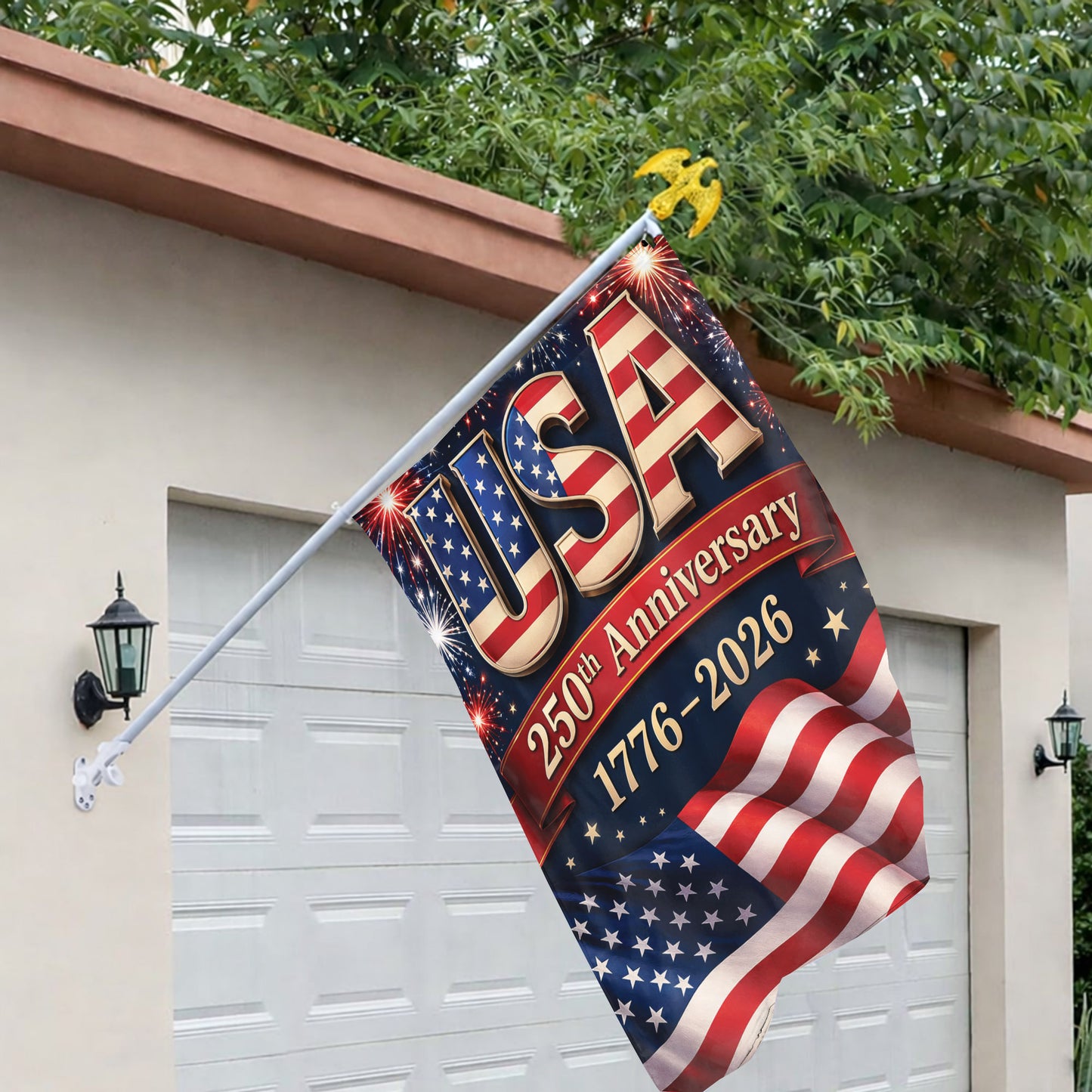 USA 250th Anniversary Garden Flag – Patriotic American Flag 1776-2026 Outdoor Decor
