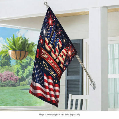 USA 250th Anniversary Garden Flag – Patriotic American Flag 1776-2026 Outdoor Decor