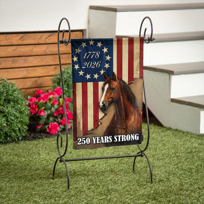250 Years Strong Horse American Flag 1778 - 2026