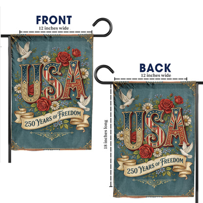 USA 250th Anniversary American Flag, 250 Years Of Freedom Vintage Patriotic Decor
