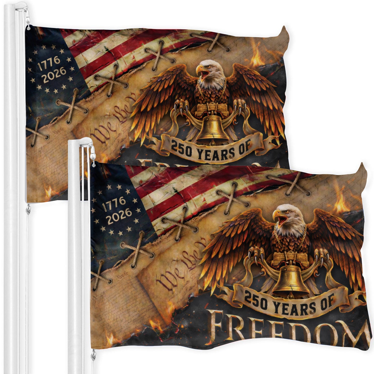 American Flag 250th Anniversary Freedom Flag 1776-2026 Patriotic Eagle