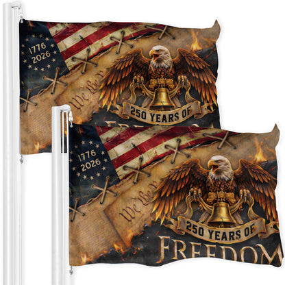 American Flag 250th Anniversary Freedom Flag 1776-2026 Patriotic Eagle