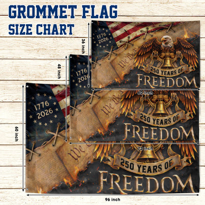 American Flag 250th Anniversary Freedom Flag 1776-2026 Patriotic Eagle