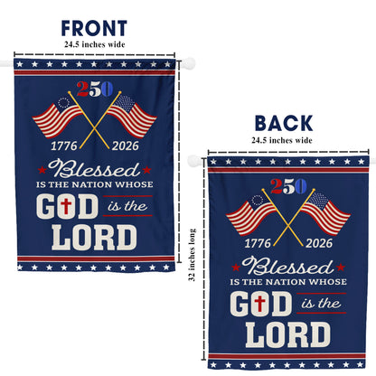 Blessed Is The Nation 250th Anniversary Flag, American Patriotic Decor