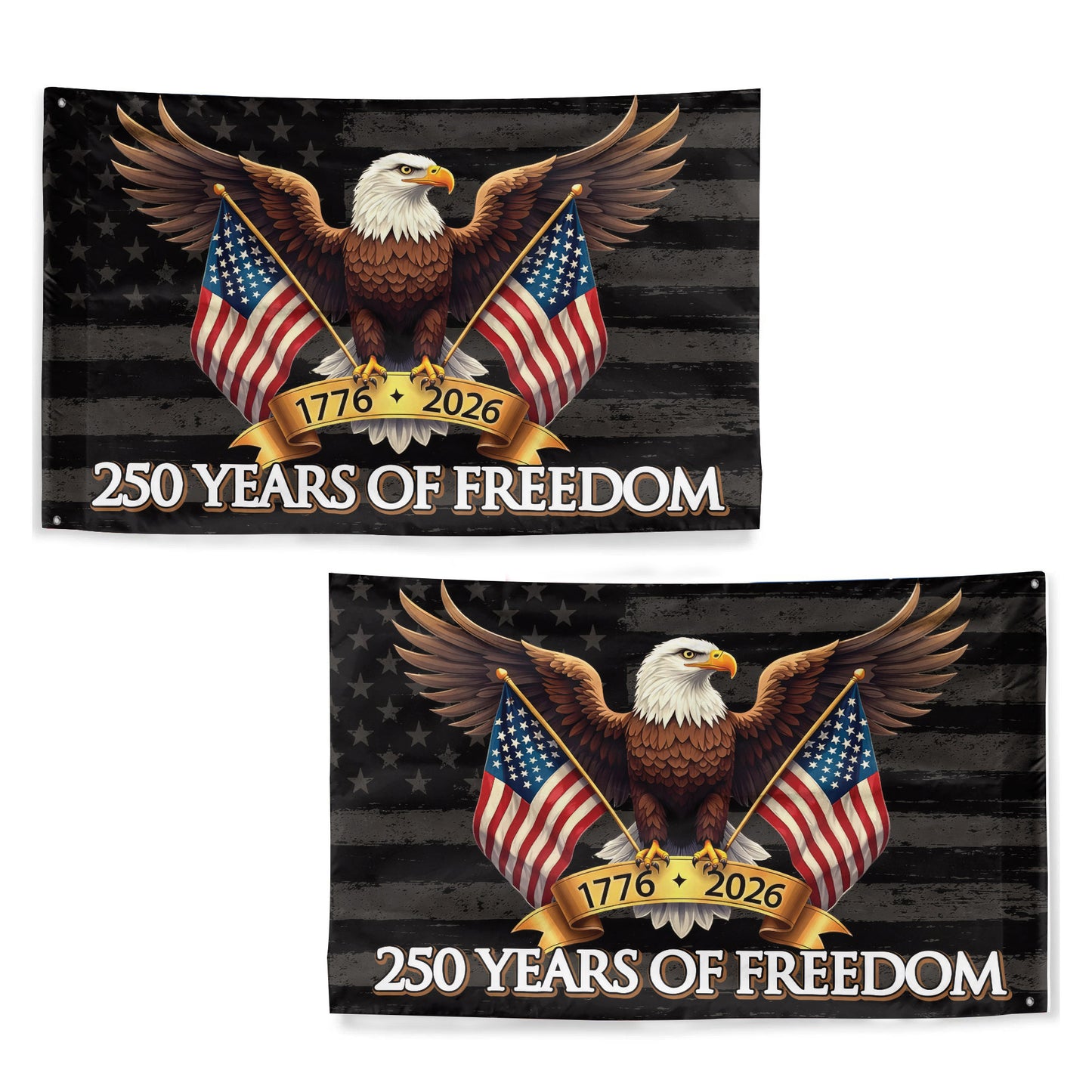 250th Anniversary Freedom Flag - Eagle & American Flags 1776-2026
