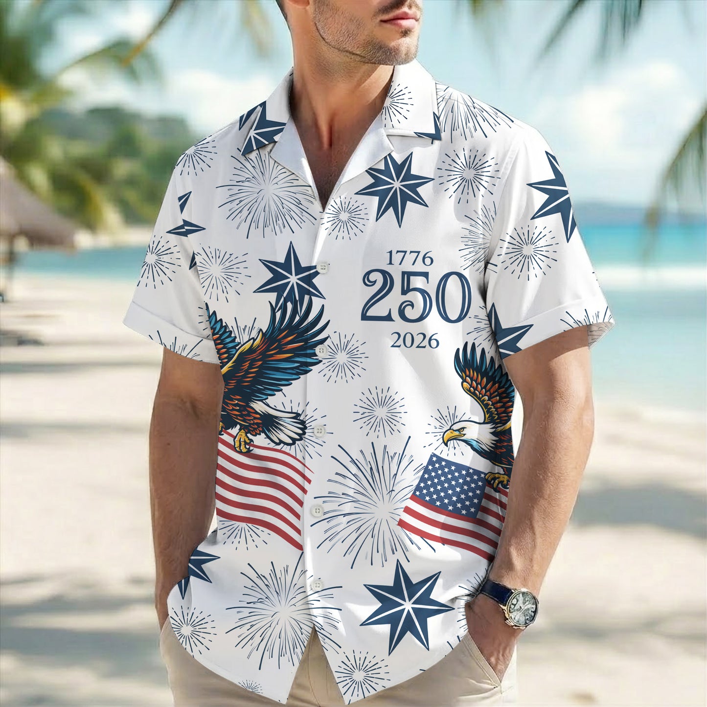 We the People 1776-2026 Stars and Stripes - USA 250th Anniversary Hawaiian Shirt