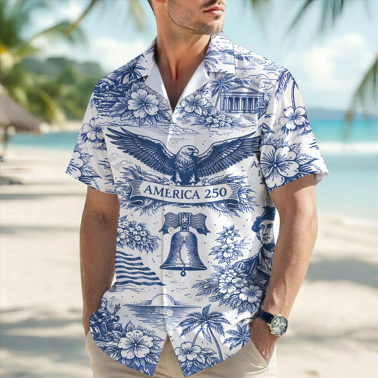 We the People 1776-2026 Stars and Stripes - USA 250th Anniversary Hawaiian Shirt
