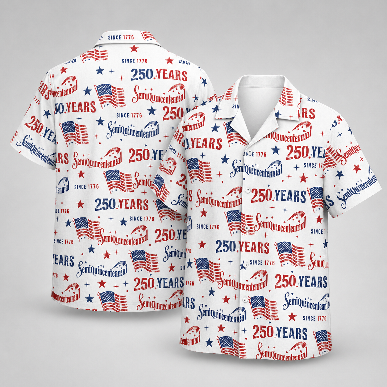 America 250th Anniversary Hawaiian Shirt – Semiquincentennial 250 Years Patriotic Since 1776