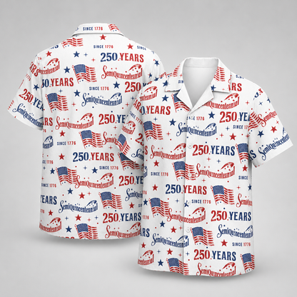 America 250th Anniversary Hawaiian Shirt – Semiquincentennial 250 Years Patriotic Since 1776
