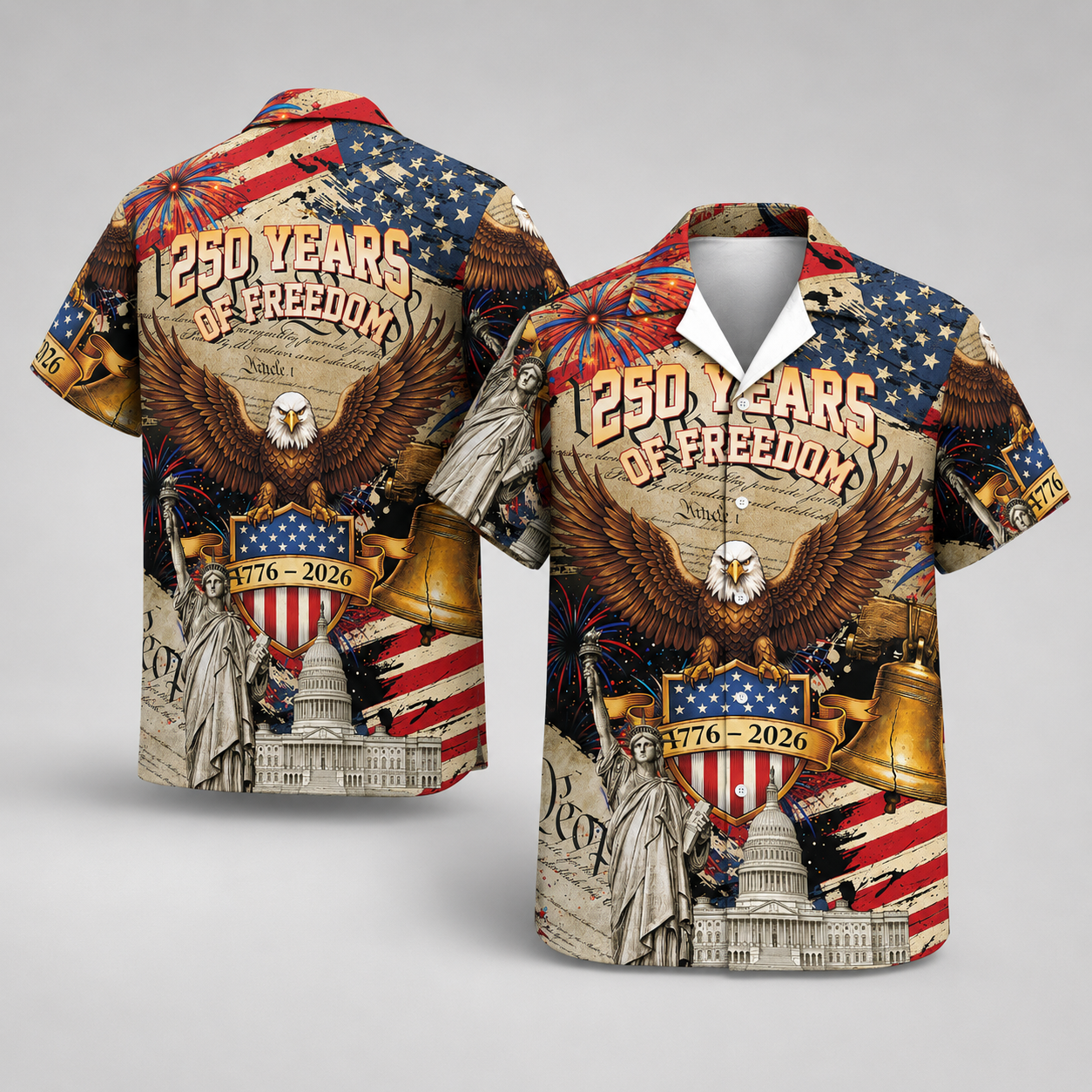 We The People 250 Years of Freedom - USA Hawaiian Shirt