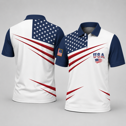 The United We Stand Patriotic Eagle - USA 250th Anniversary Polo Shirt