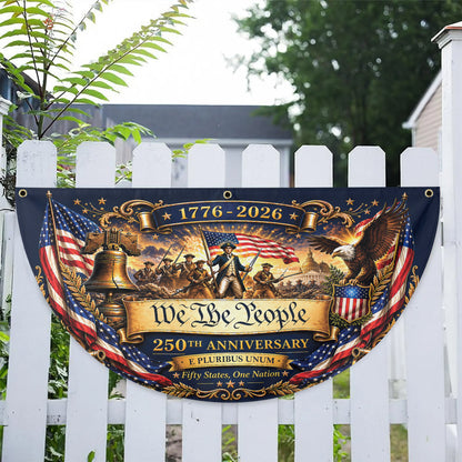 Personalized America 250th Anniversary We The People Semicircle Flag