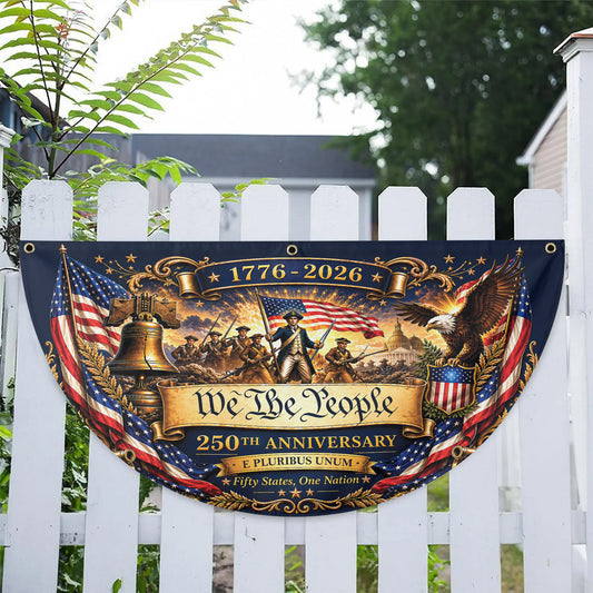 Personalized America 250th Anniversary We The People Semicircle Flag