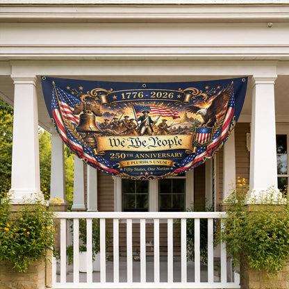 Personalized America 250th Anniversary We The People Semicircle Flag