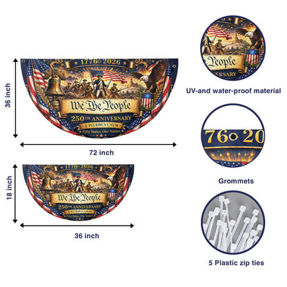 Personalized America 250th Anniversary We The People Semicircle Flag