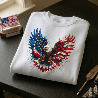 Bald Eagle American Flag Unisex Shirt - USA 250th Anniversary Patriotic Freedom