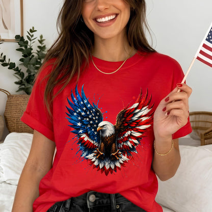 Bald Eagle American Flag Unisex Shirt - USA 250th Anniversary Patriotic Freedom