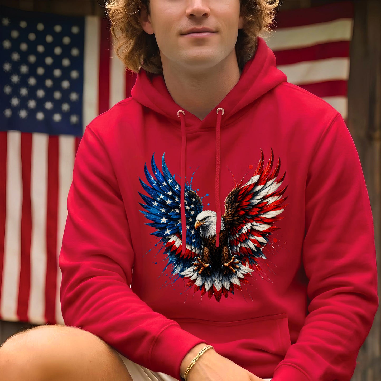 Bald Eagle American Flag Unisex Shirt - USA 250th Anniversary Patriotic Freedom
