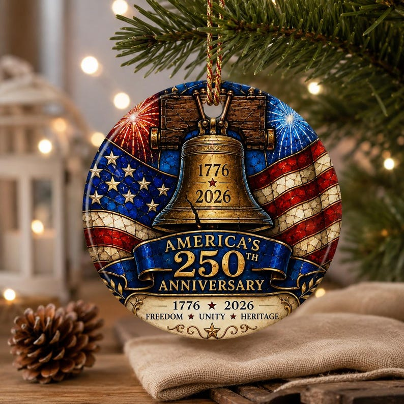 250 Anniversary Christmas Cerammic Ornament