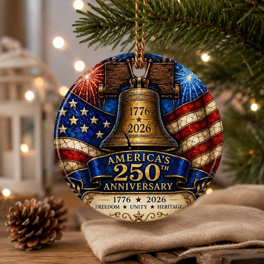 250 Anniversary Christmas Cerammic Ornament