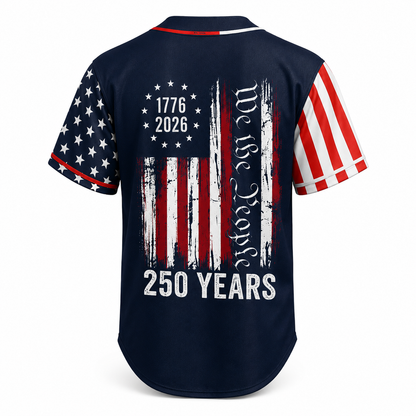 We The People America 250 Years - USA 250th Anniversary Baseball Jersey