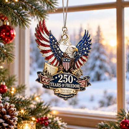 250th Anniversary Christmas Acrylic Ornament Patriotic