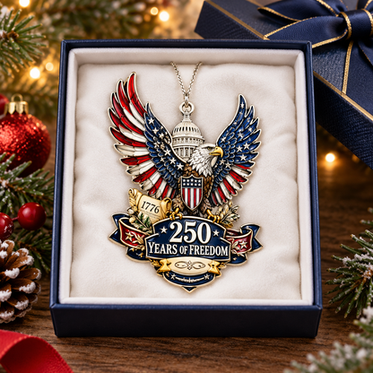 250th Anniversary Christmas Acrylic Ornament Patriotic