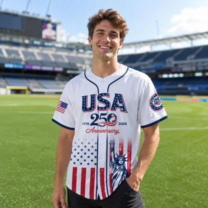 Patriotic Statue of Liberty 1776–2026 - USA 250th Anniversary Baseball Jersey Unisex Shirt